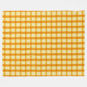 Couverture Polaire Orange jaune En vichy (Devant (Horizontal))