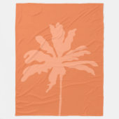 Couverture Polaire Orange Moderne Été Tropical Palm Tree (Devant)