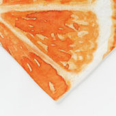 Couverture Polaire orange motif fruits, alimentation alimentation aqu (Coin)