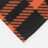Couverture Polaire Orange noir blanc Buffle Plaid Russe Ferme (Coin)