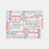 Couverture Polaire Orange nommée faite sur commande personnalisée de (Devant (Horizontal))