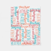 Couverture Polaire Orange nommée faite sur commande personnalisée de (Devant)