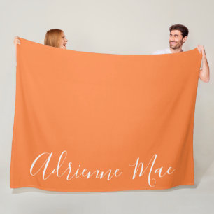Couverture Polaire Orange personnalisé