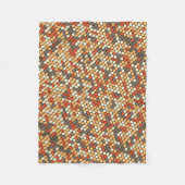 Couverture Polaire Orange retro dots pattern (Devant)