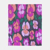 Couverture Polaire Orange rose et Floral noir (Devant)