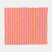 Couverture Polaire Orange Rose Mood Lines Fleece Blanche (Devant (Horizontal))