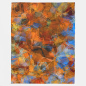 Couverture Polaire Orange rouillé Conception abstraite moderne (Devant)