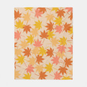Couverture Polaire Orange Rustique Botanique Feuille Motif Automne (Devant)