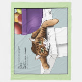 Couverture Polaire Orange Tabby Cute Traitements (Devant)