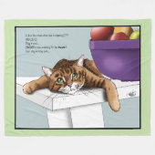 Couverture Polaire Orange Tabby Cute Traitements (Devant (Horizontal))