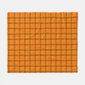 Couverture Polaire Orange - Tartan Brown Plaid Motif Check (Devant (Horizontal))