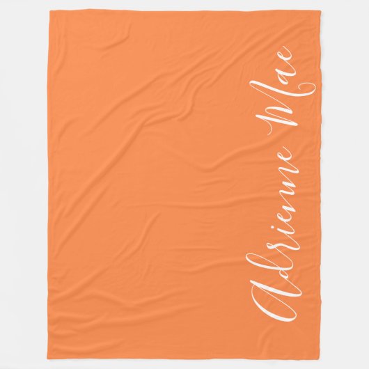 Couverture Polaire Orange tout simplement personnalisé (Devant)