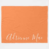 Couverture Polaire Orange tout simplement personnalisé (Devant (Horizontal))