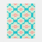 Couverture Polaire Orange turquoise moderne géométrique (Devant)