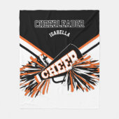 Couverture Polaire Orange, White & Black - For a Cheerleader 📣 (Devant)