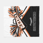 Couverture Polaire Orange, White & Black - For a Cheerleader 📣 (Devant (Horizontal))