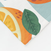Couverture Polaire Oranges à rayures arrière - plan, motif d'été. (Coin)