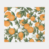 Couverture Polaire Oranges d'agrumes fraîches d'été (Devant (Horizontal))