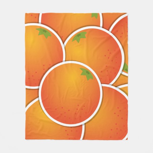 Couverture Polaire Oranges funky (Devant)