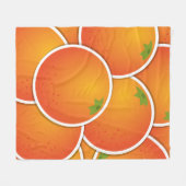 Couverture Polaire Oranges funky (Devant (Horizontal))