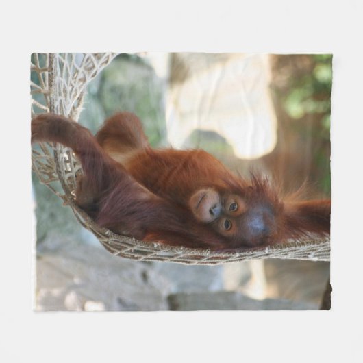 Couverture Polaire OrangUtan 001 (Devant (Horizontal))