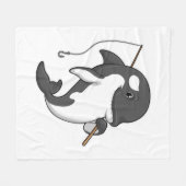 Couverture Polaire Orca comme Fisher avec une barre de pêche (Devant (Horizontal))
