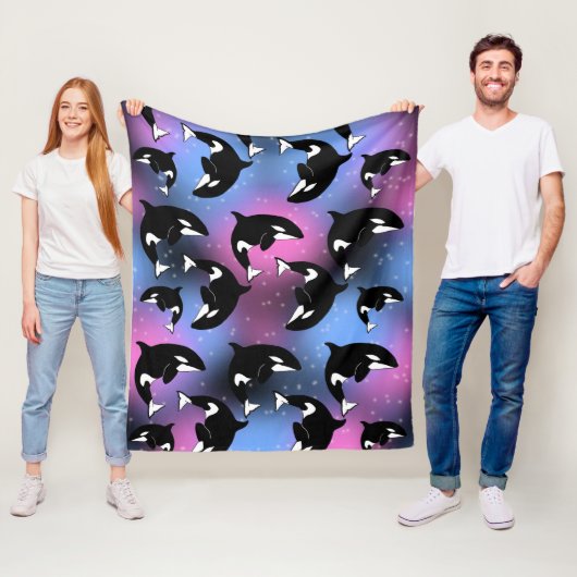Couverture Polaire Orca Killer Whale (En situation)