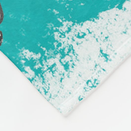 Couverture Polaire Orca tribale broyée Turquoise (Coin)