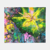 Couverture Polaire "Orchid In Blooms", abstract, psychedelic (Devant (Horizontal))