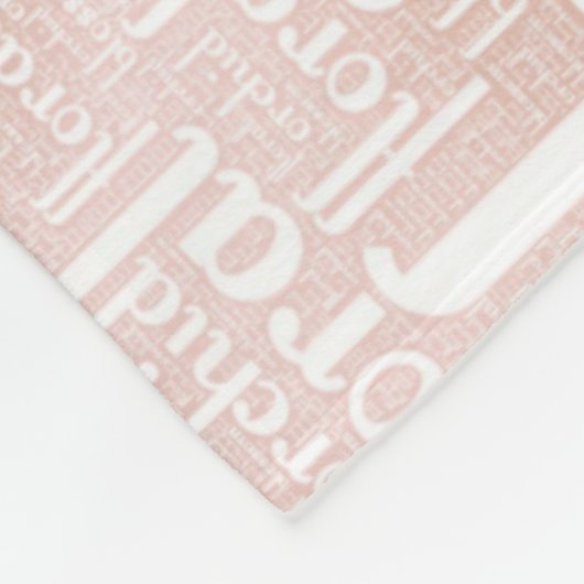 Couverture Polaire Orchidée Floral Blossom Word Cloud (Coin)