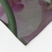 Couverture Polaire Orchidées blanches et violettes (Coin)