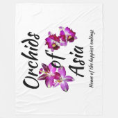 Couverture Polaire Orchidées d'Asie (Devant)