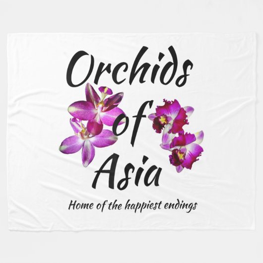Couverture Polaire Orchidées d'Asie (Devant (Horizontal))