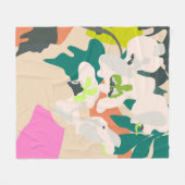 Couverture Polaire Orchidées tropicales Abstraites Accueil moderne (Devant (Horizontal))