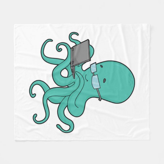 Couverture Polaire Ordinateur portable Octopus (Devant (Horizontal))