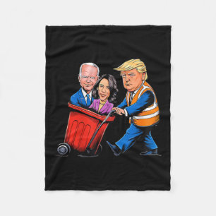 Couverture Polaire Ordures Pour Trump 2024 Drôle Temps De Sortir Garb