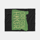 Couverture Polaire Oregon Hiker Outdoors Clic Retro Randonnée Adventu (Devant (Horizontal))