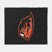 Couverture Polaire Oregon State Beavers | Tête de castor (Devant (Horizontal))