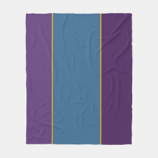 Couverture Polaire Oreiller de champ accentué de bleu et de paon viol