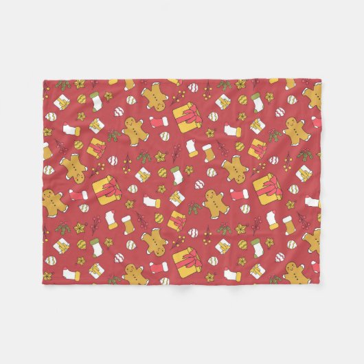 Couverture Polaire oreiller de lancement de noël (Devant (Horizontal))