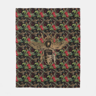 Couverture Polaire Oreiller Royal aux Abeilles à Miel