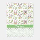 Couverture Polaire Oreilles et oeufs de lapin (Devant)