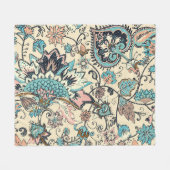 Couverture Polaire Oriental Paisley : Elégance Textile Stylisée. (Devant (Horizontal))