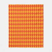 Couverture Polaire Oriental Rouge Jaune Kiku Chrysanthemum Mon Motif (Devant)