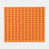 Couverture Polaire Oriental Rouge Jaune Kiku Chrysanthemum Mon Motif (Devant (Horizontal))
