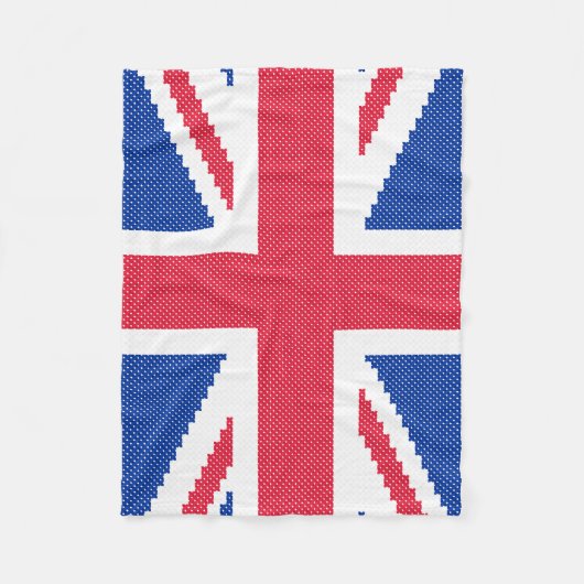 Couverture Polaire Original cross-stitch design Union Jack (Devant)