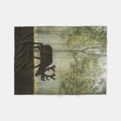 Couverture Polaire Orignaux dans l'illustration de forêt (Devant (Horizontal))
