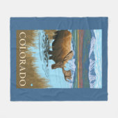 Couverture Polaire Orignaux DrinkingColorado (Devant (Horizontal))