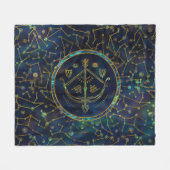 Couverture Polaire Ormeau d'or de zodiaque de Sagittaire sur la (Devant (Horizontal))