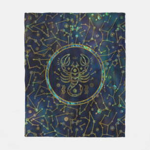 Couverture Polaire Ormeau d'or de zodiaque de Scorpion sur la